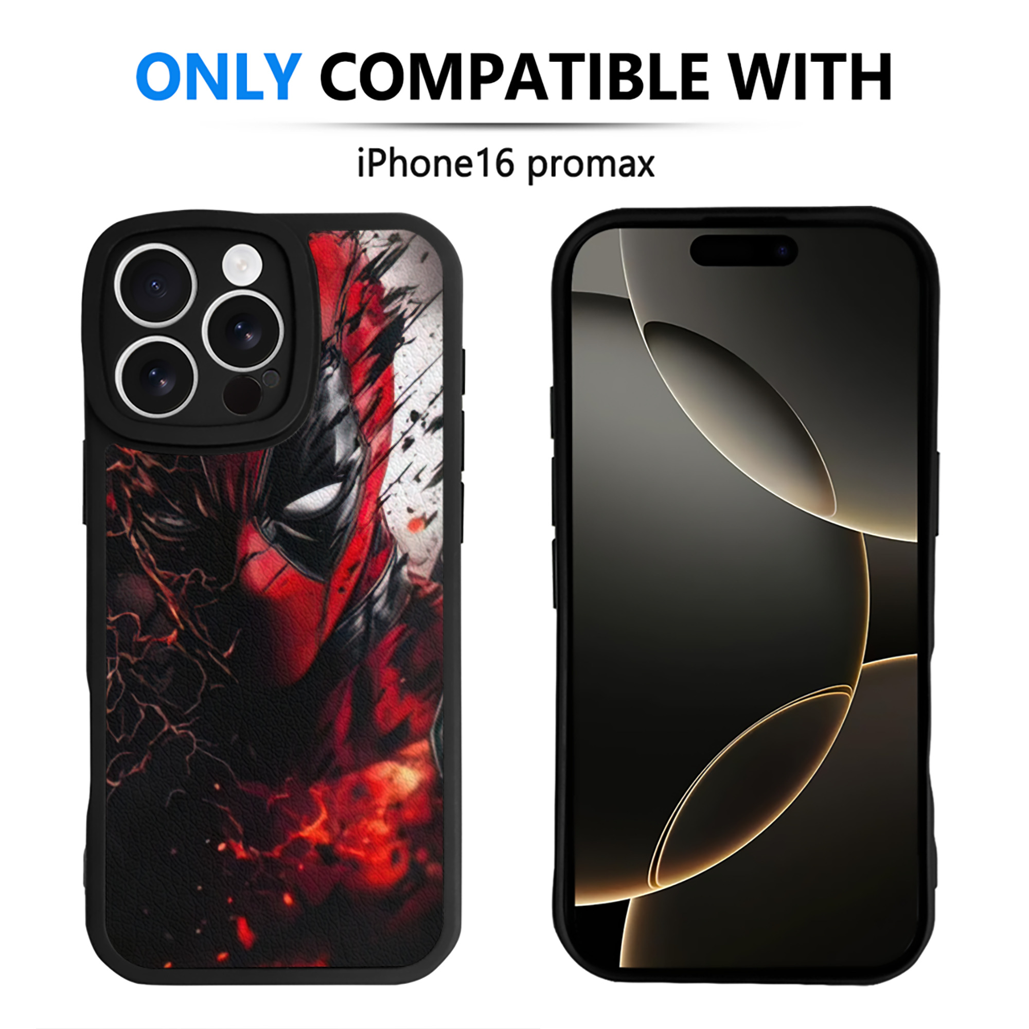 （画像用） Deadpool デッドプール 【iPhone 16シリーズ対応】シリコンスマホケース（レザー調） 材質：シリコン